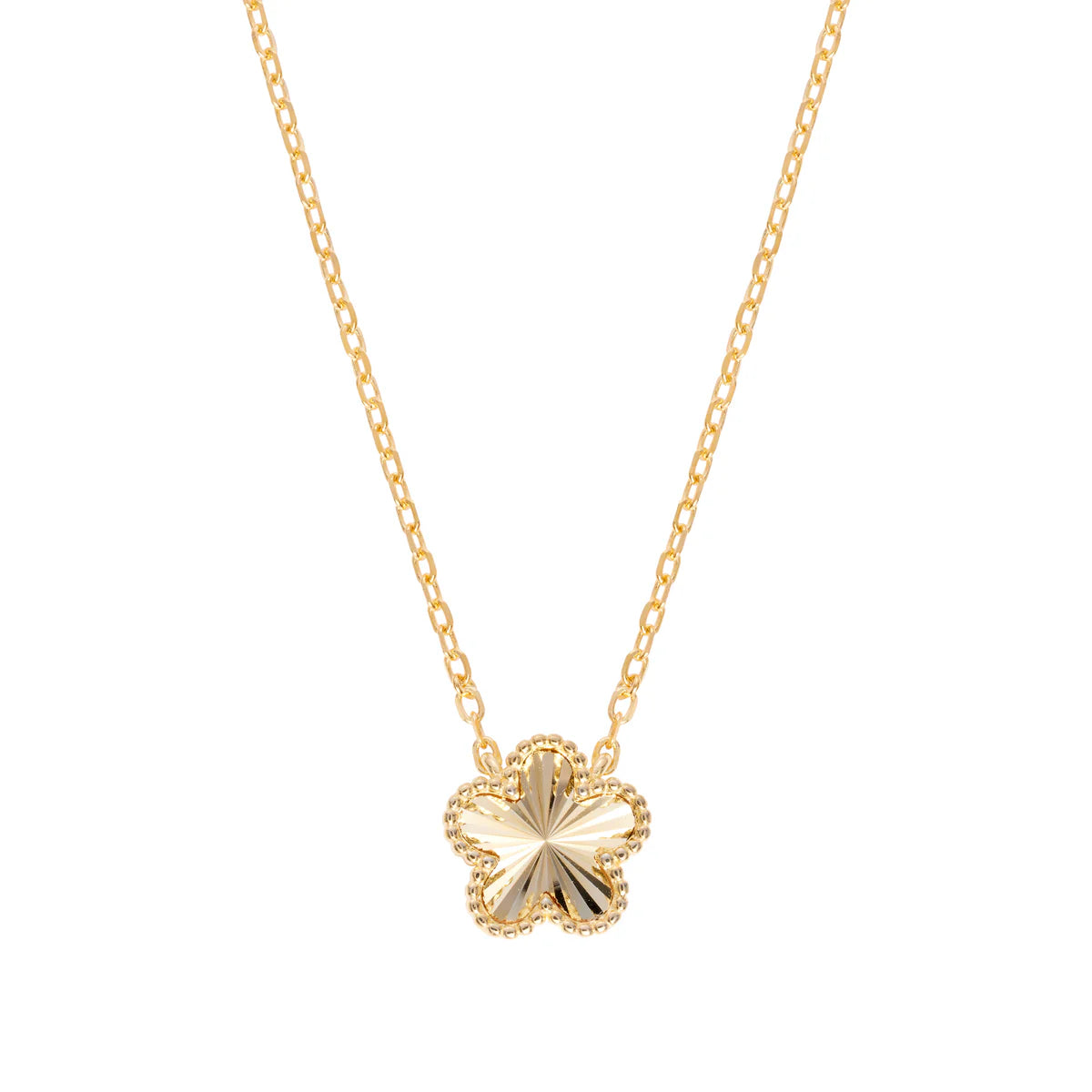 Women’s flower necklaces-Textured Luck Necklace