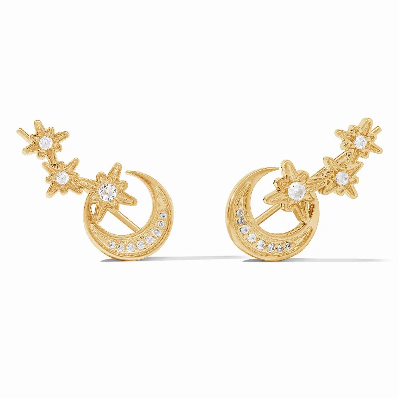 Women’s elegant earrings-Luna Climber Earring