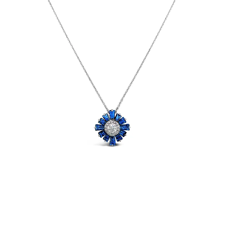 Women’s modern necklaces-Diamond Floral Heirloom Pendant