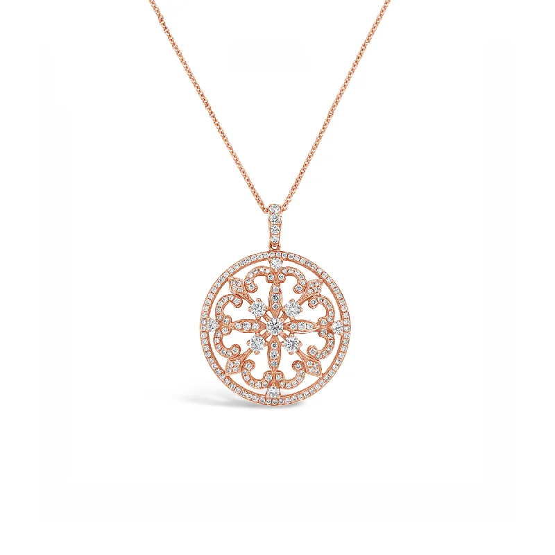 Women’s boho necklaces-Diamond Pave Classic Amulet Pendant