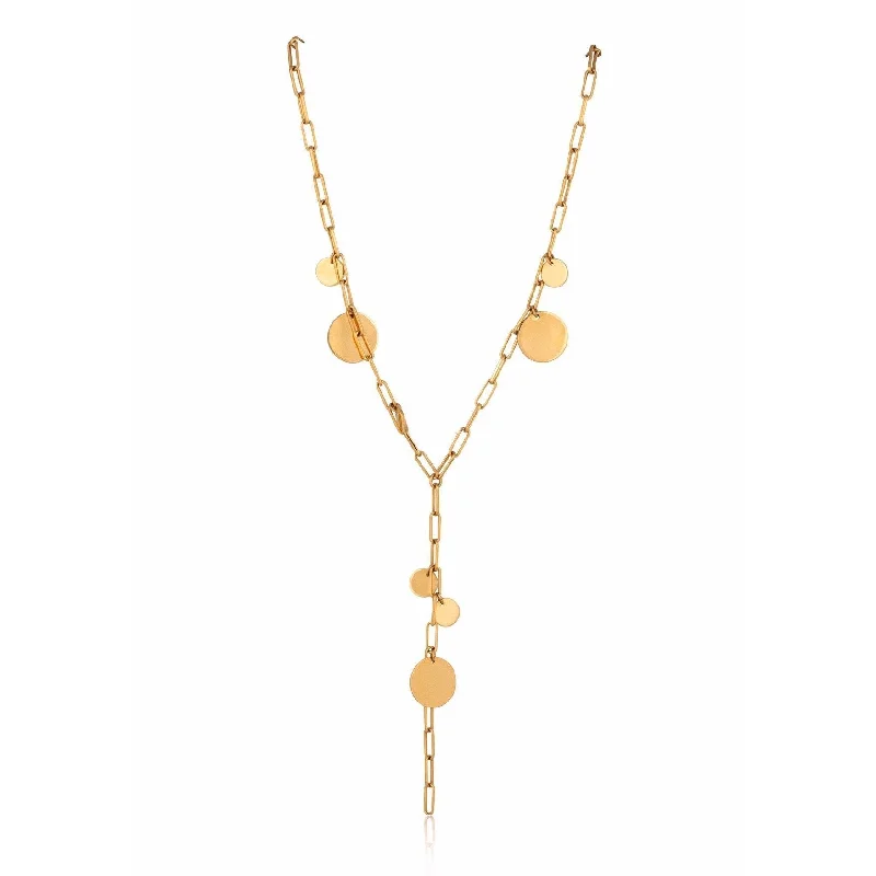 Women’s rose gold necklaces-Zara Dot Lariat