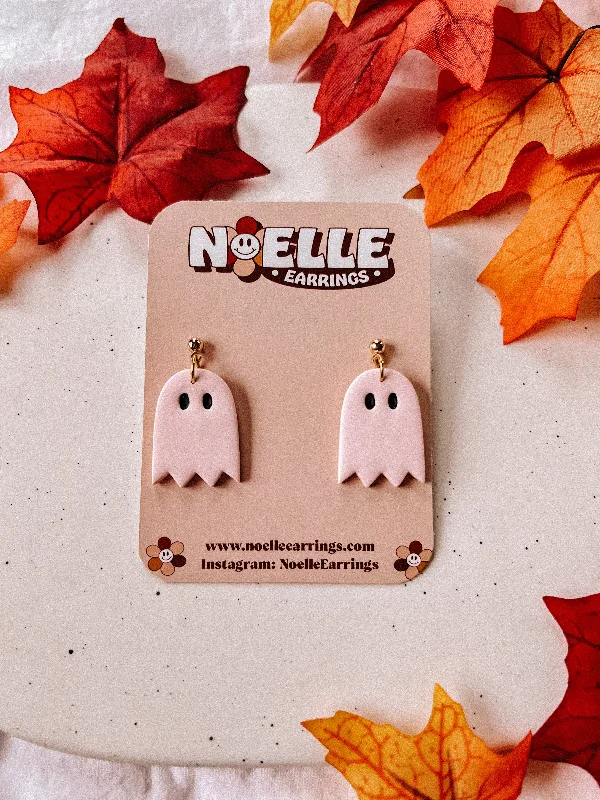 Women’s unique earrings-Pink Ghost Earrings