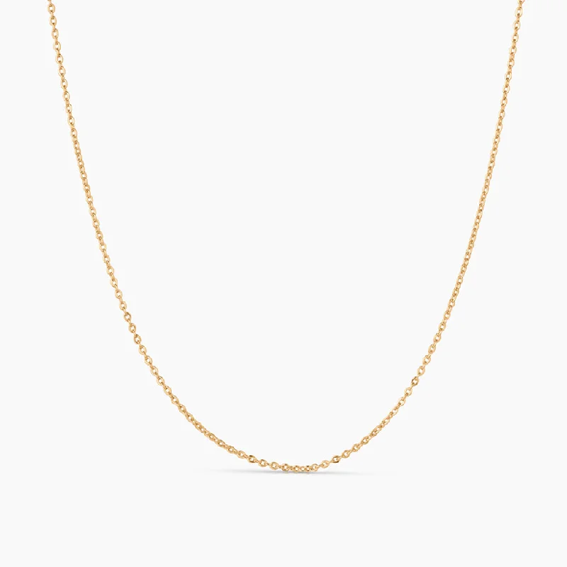 Women’s pearl and diamond necklaces-14k Fine Rae Cable Chain Necklace