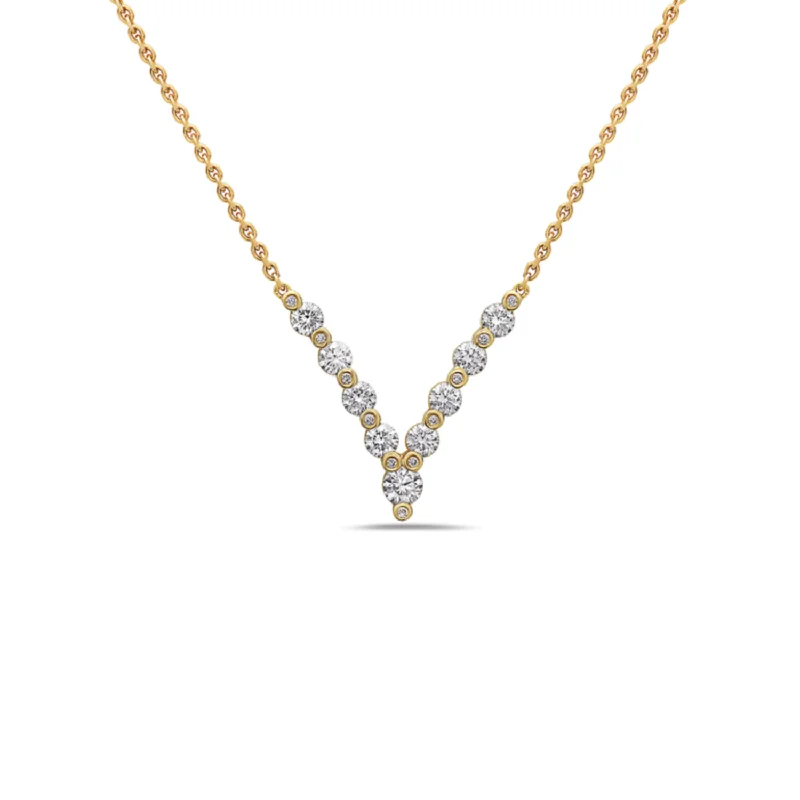 Women’s unique pendant necklaces-Diamond Air V Pendant