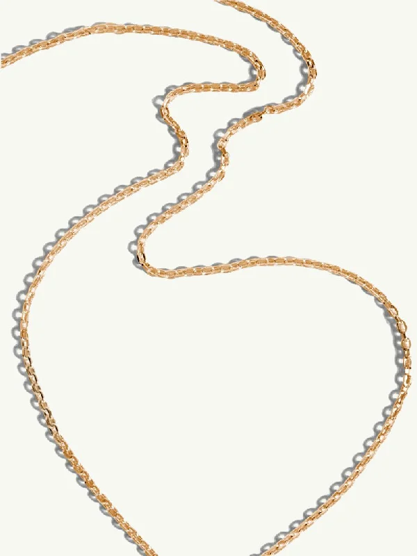 Women’s vintage gold necklaces-Diamond Cut Cable Chain Necklace In 18K Yellow Gold, 2.2mm