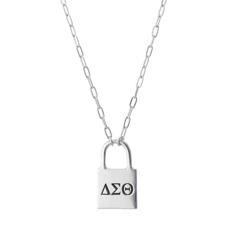 Women’s charm necklaces-Sorority Lock Necklace