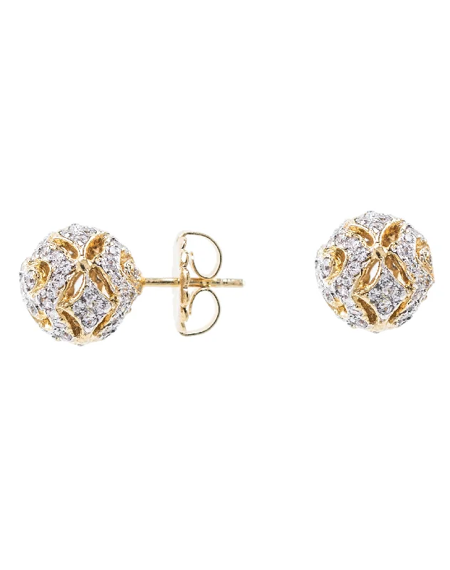 Women’s fashion earrings-Filigree Stud Earrings