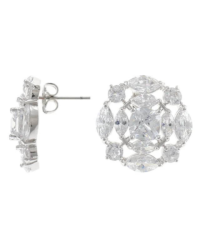 Women’s contemporary earrings-Multi Shape CZ Earrings