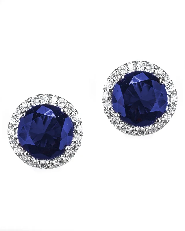 Women’s art deco earrings-Bright Halo Stud Earrings