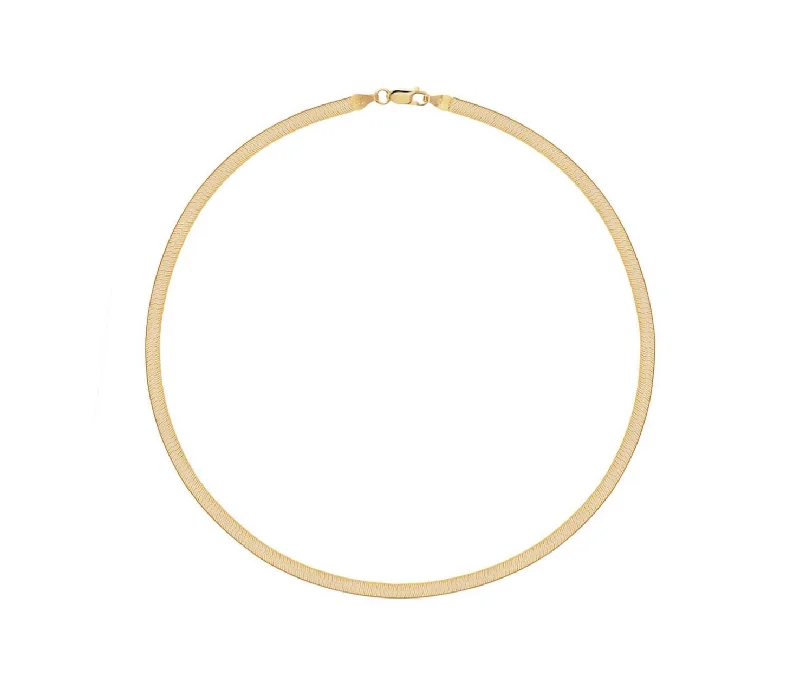 Women’s chunky gold necklaces-Herringbone Choker