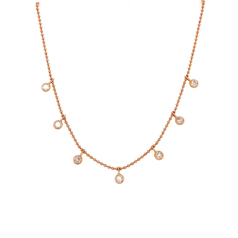 Women’s sapphire necklaces-Rose Gold 'Cleo' Necklace