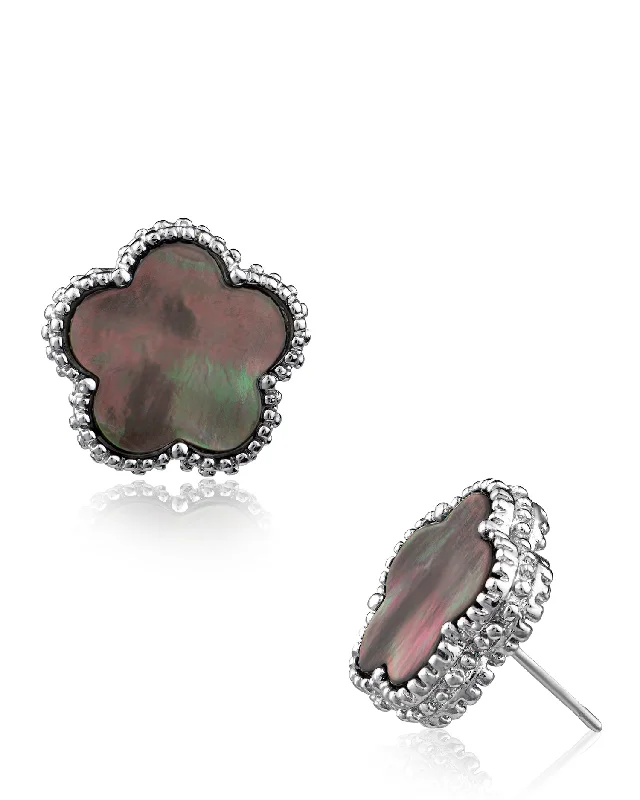 Women’s unique earrings-Grey Clover Earrings