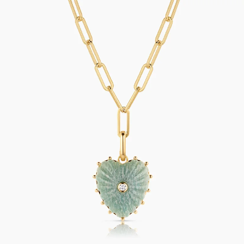 Women’s delicate necklaces-Malene Amazonite Clip Necklace