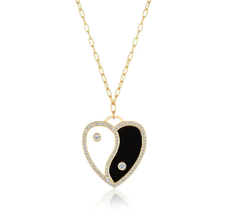 Women’s pearl necklaces-Ying to my Yang Necklace