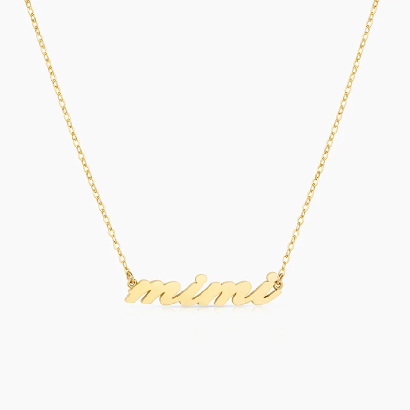 Women’s high-end necklaces-14k Fine Mimi Script Necklace