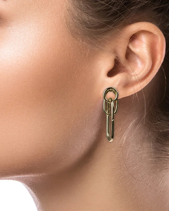 Women’s chunky hoop earrings-Textured Fan Earrings