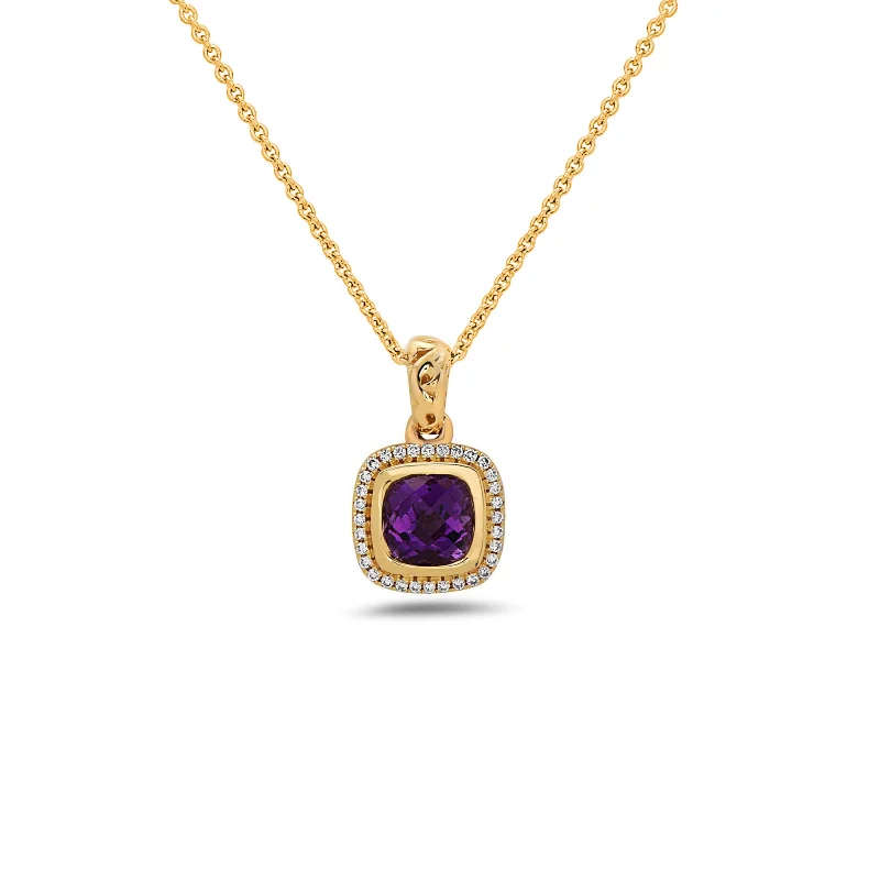 Amethyst and Yellow Gold