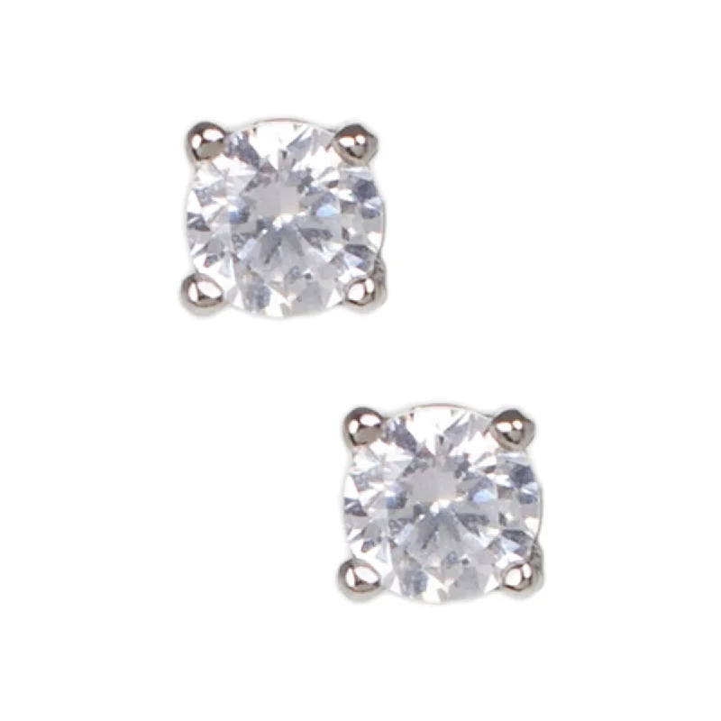 Women’s birthstone earrings-Small CZ Stud Earrings