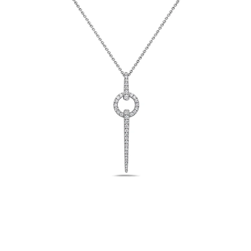 Women’s multi-strand necklaces-Diamond Circular Spear Necklace