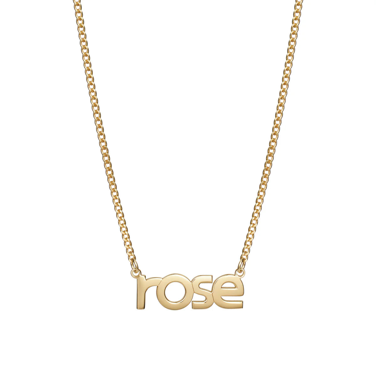 Women’s gold necklaces-Lowercase Name Necklace