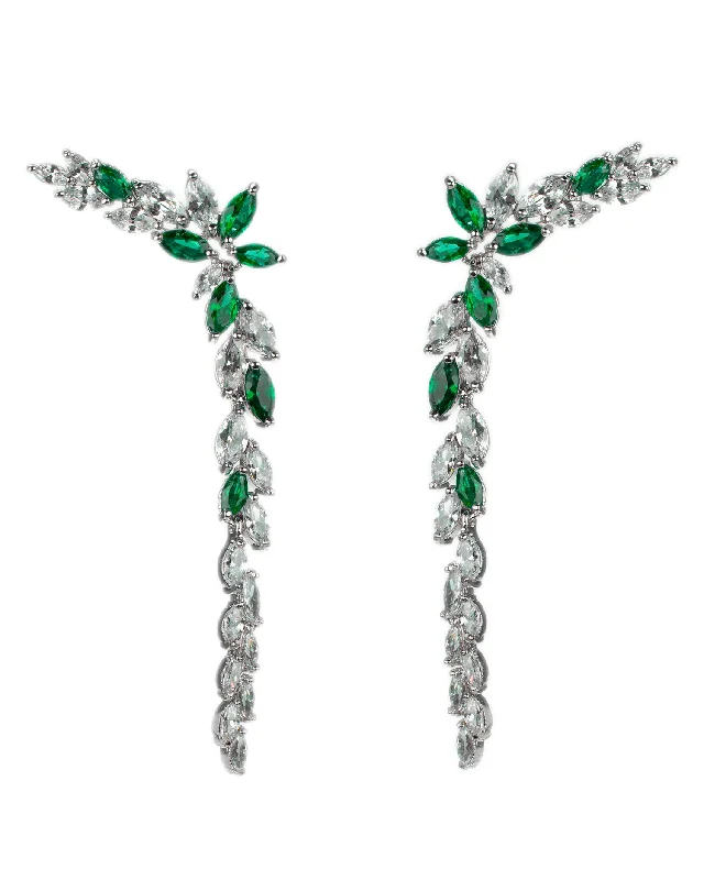 Women’s luxury earrings-Marquise CZ Crawler Earrings