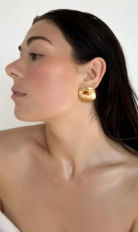 Women’s chunky hoop earrings-Lulu Smooth Earrings