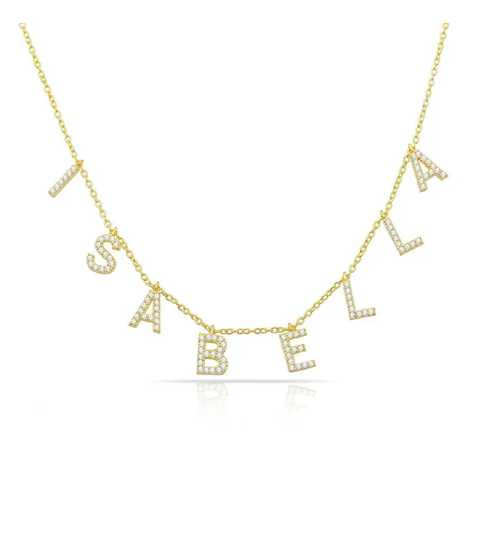 Women’s colorful necklaces-Dangling Name Necklace