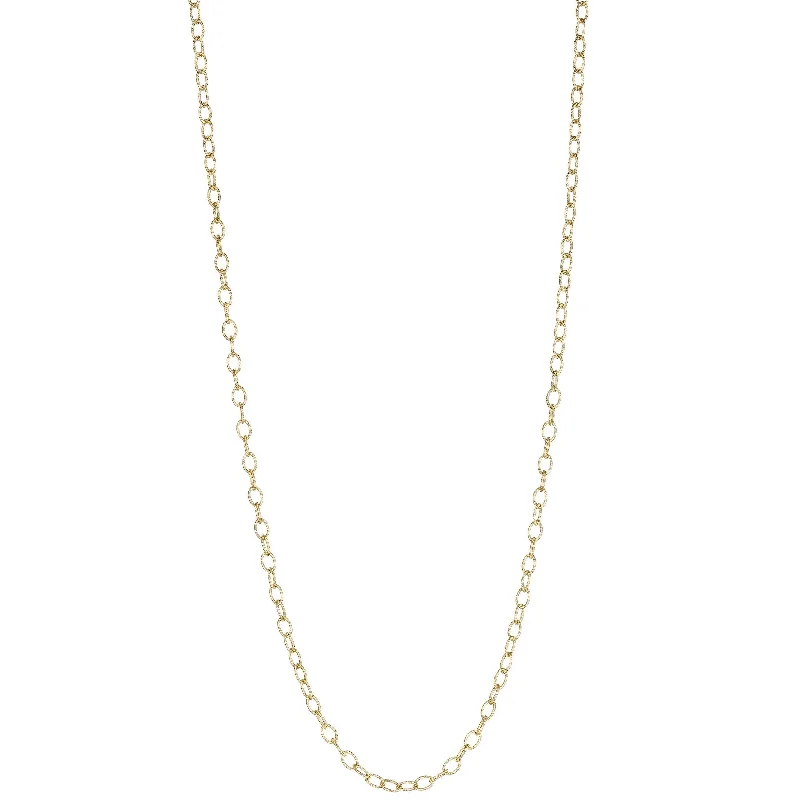 Women’s chunky gold necklaces-Penny Preville Matte Gold Oval Link Necklace