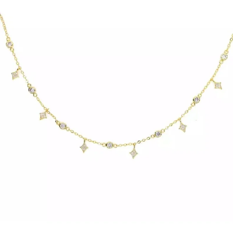 Women’s personalized necklaces-Dainty Pave Choker