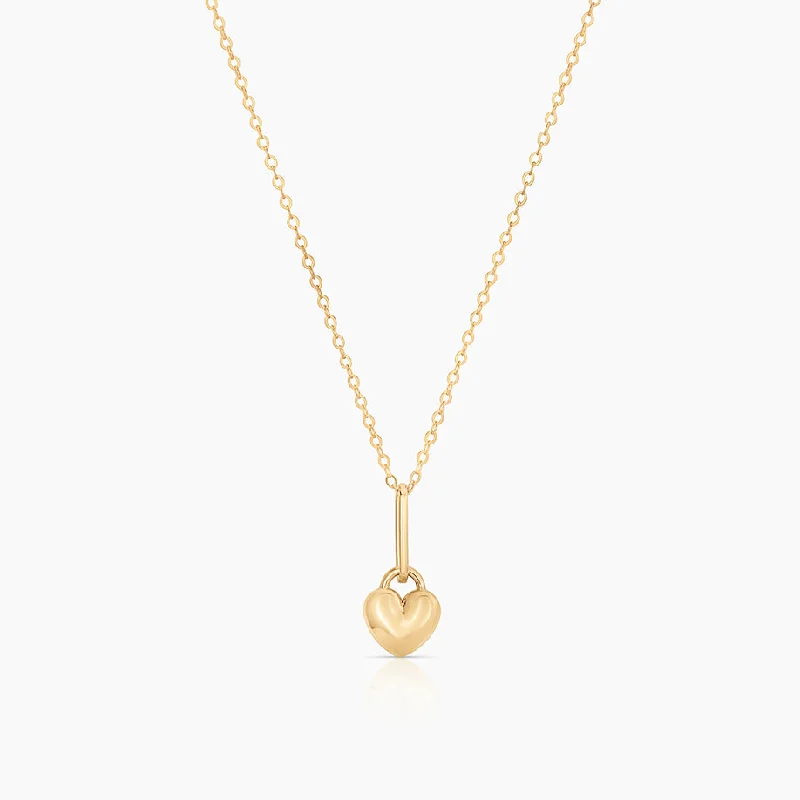 Women’s antique necklaces-14k Fine Adoring Heart Necklace