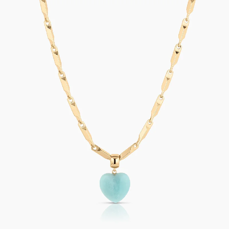 Women’s birthstone pendant necklaces-Gemma Amazonite Lumina Necklace