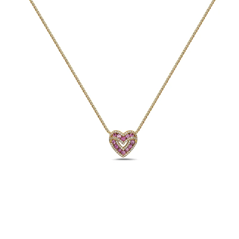 Women’s twisted chain necklaces-Diamond Sweetheart Pendant