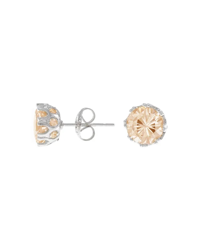 Women’s huggie earrings-Crown Post Stud Earrings