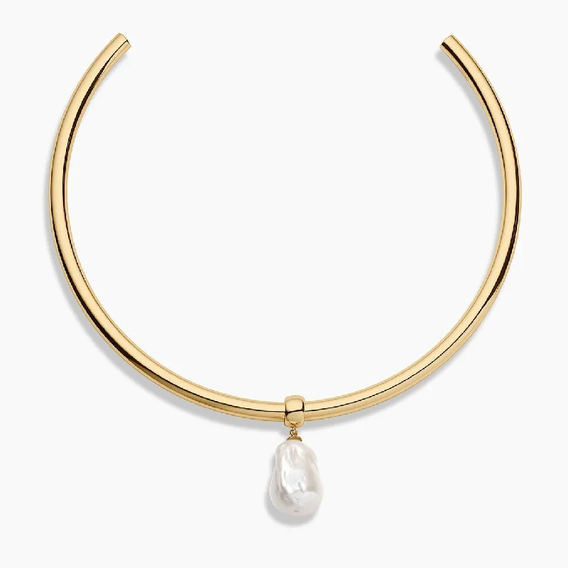 Women’s gold necklaces-Talia Pearl Choker Necklace