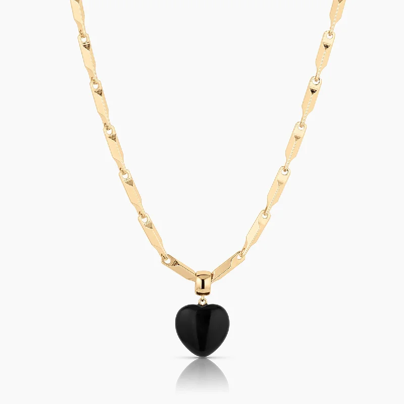 Women’s trendy necklaces-Gemma Onyx Lumina Necklace