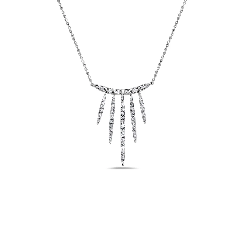 Women’s trendy necklaces-Diamond Fireworks Necklace