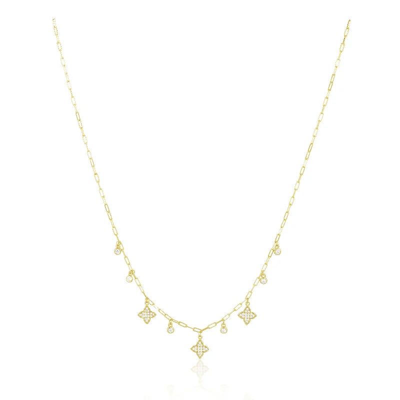 Women’s flower necklaces-Amanda CZ Necklace