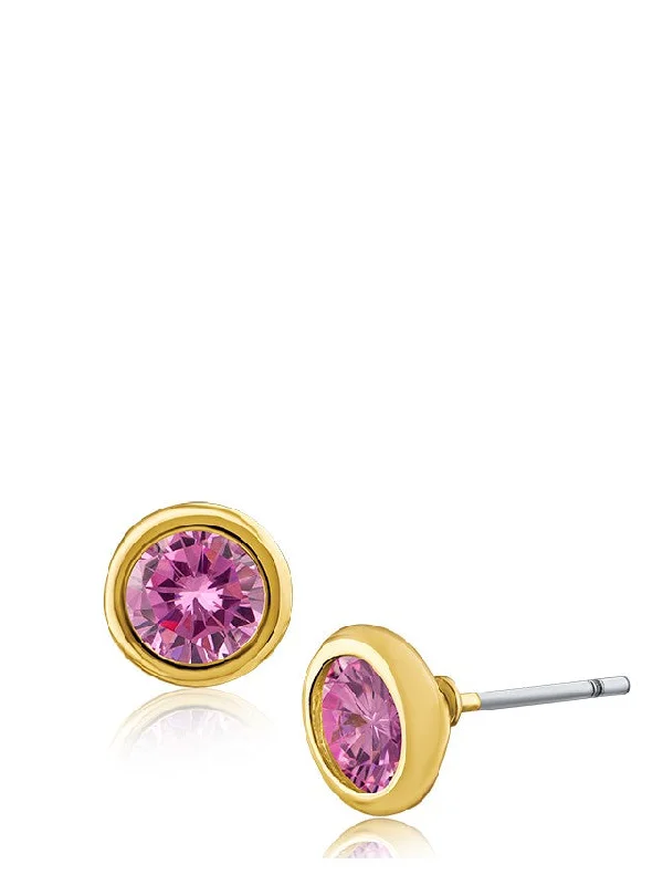 Women’s stud earrings-Martini Set Round Stud Earrings