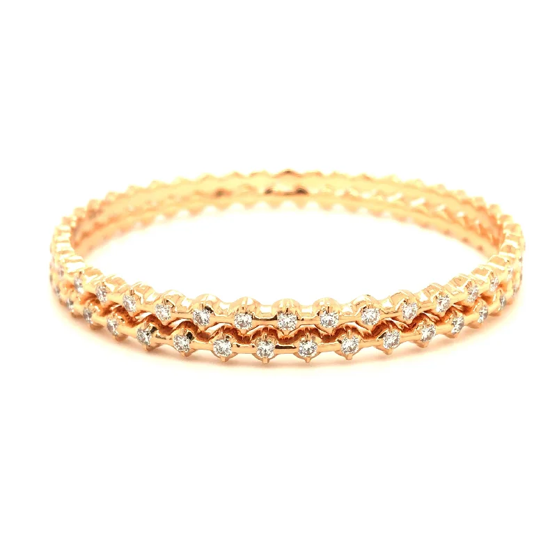 Women’s vintage bracelets-PRIYA CLOSE SETTING DIAMOND BANGLE