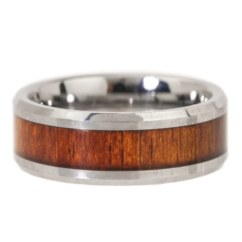 Women’s art deco wedding rings-Kona Koa Wood Band