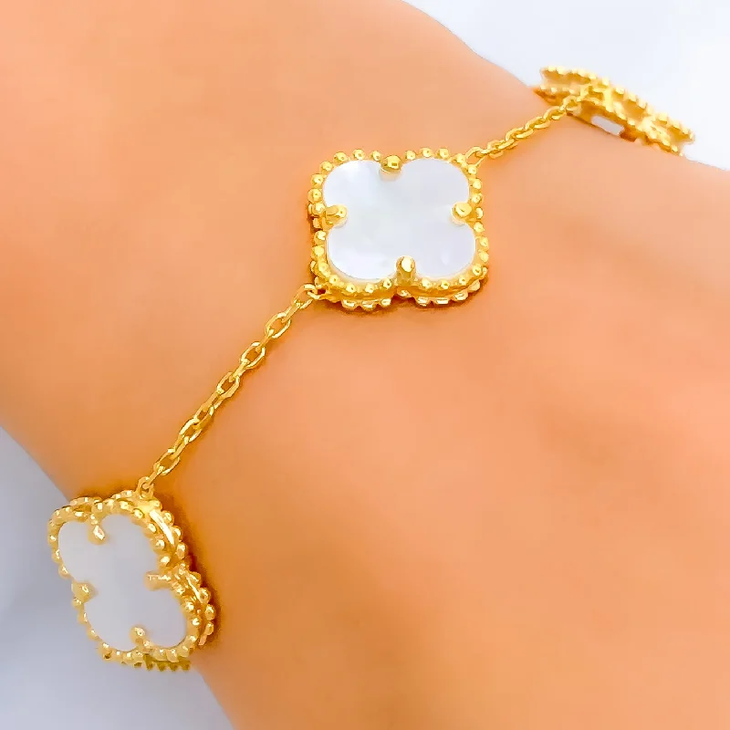 Women’s casual bracelets-Opulent Gleaming 21k Gold Bracelet