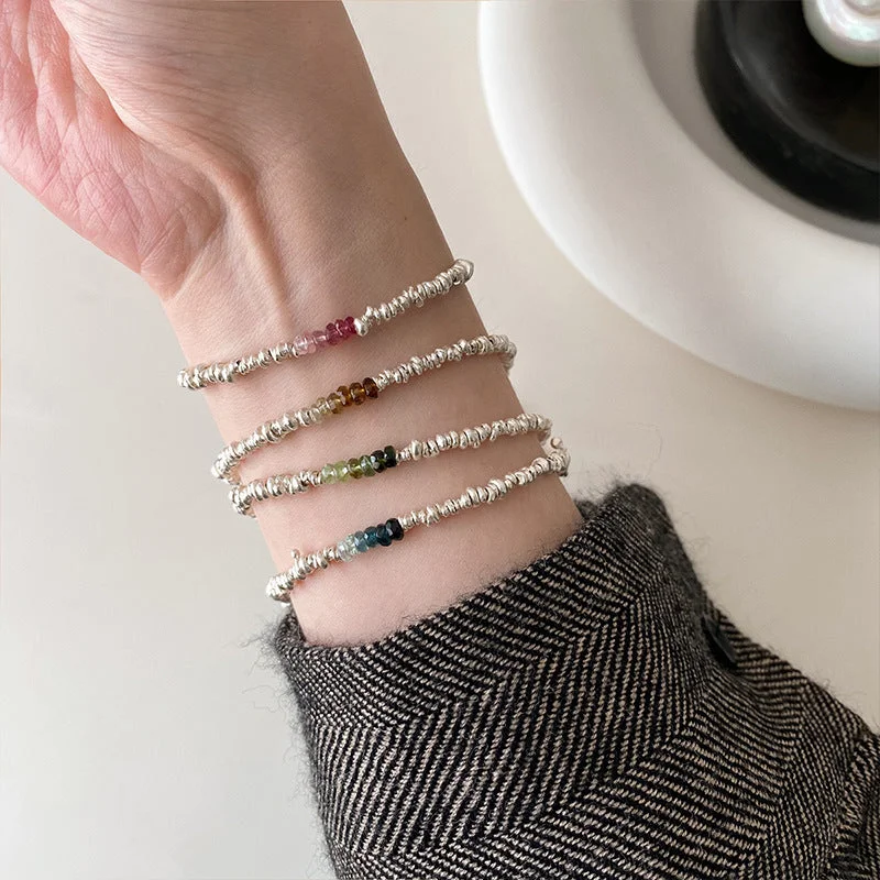 Women’s diamond bracelets-Casual Elegant Geometric Natural Stone Plating Bracelets