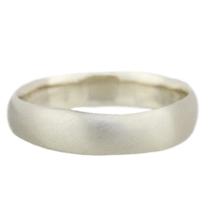 Women’s platinum rings-Organic Smooth Band