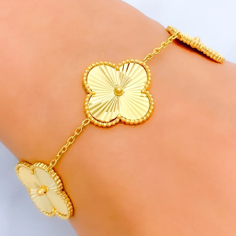 Women’s personalized bracelets-Glamorous Polished 21k Gold Bracelet