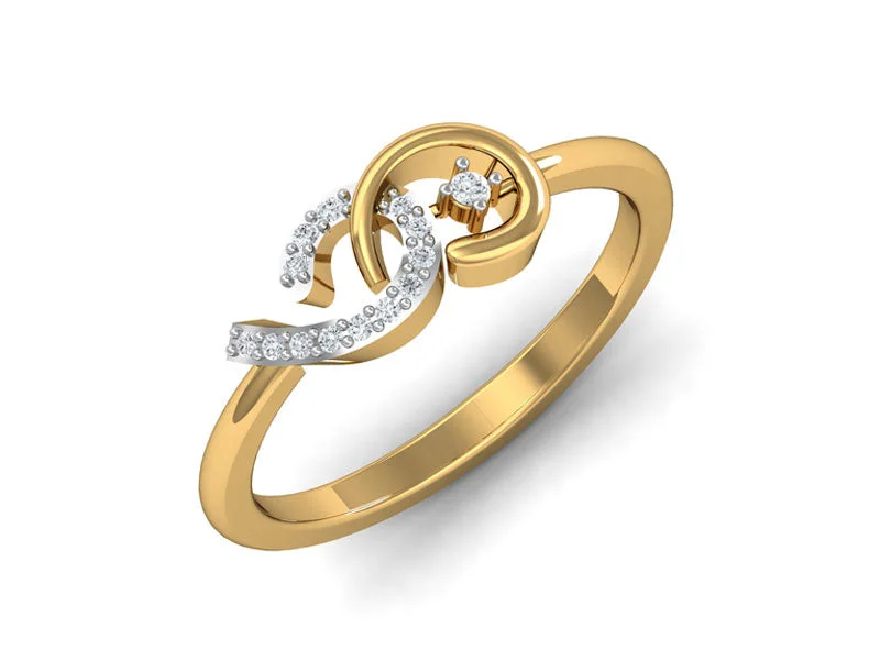 Women’s alternative wedding rings-Trendy Entwining Comma Ring