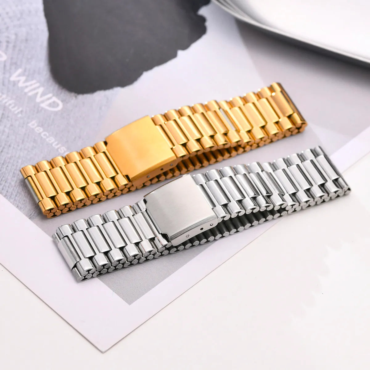 Women’s simple bracelets-Classic Style Solid Color Stainless Steel Gold Plated Bracelets In Bulk