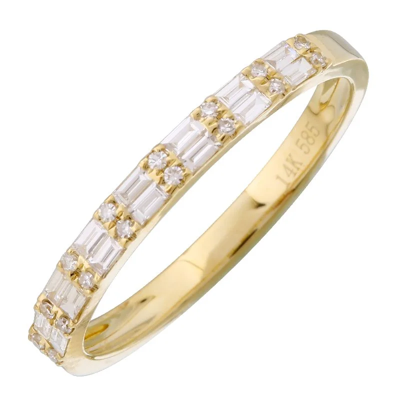 Women’s designer engagement rings-Double Baguette Stacking Ring