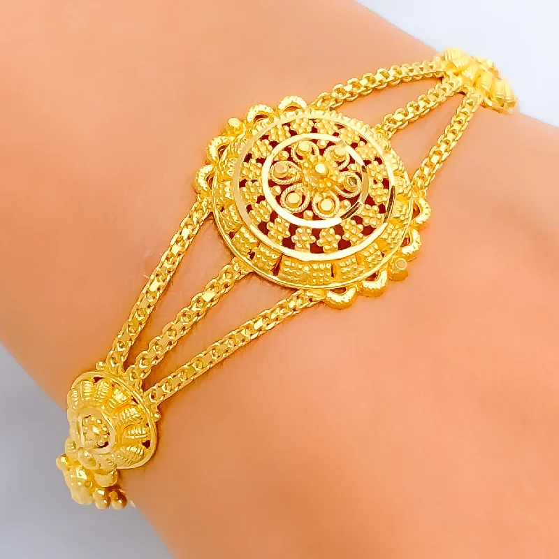 Women’s modern bracelets-Bold Elegant 22k Gold Bracelet