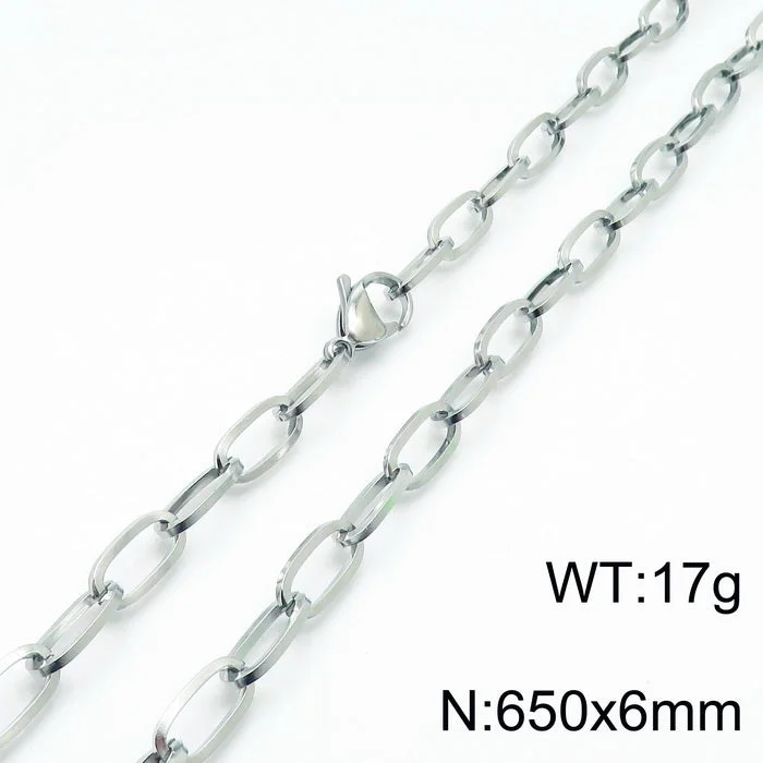 Steel Color 650 * 6mm = Necklace Kn197243-Z