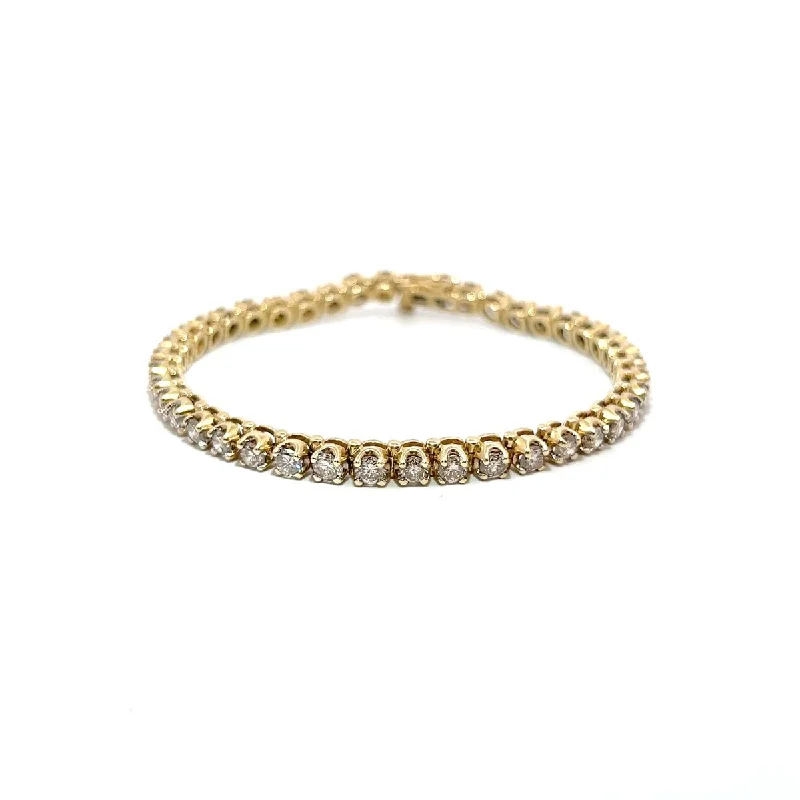 Women’s gold chain bracelets-Pre-Owned Diamond Tennis Bracelet